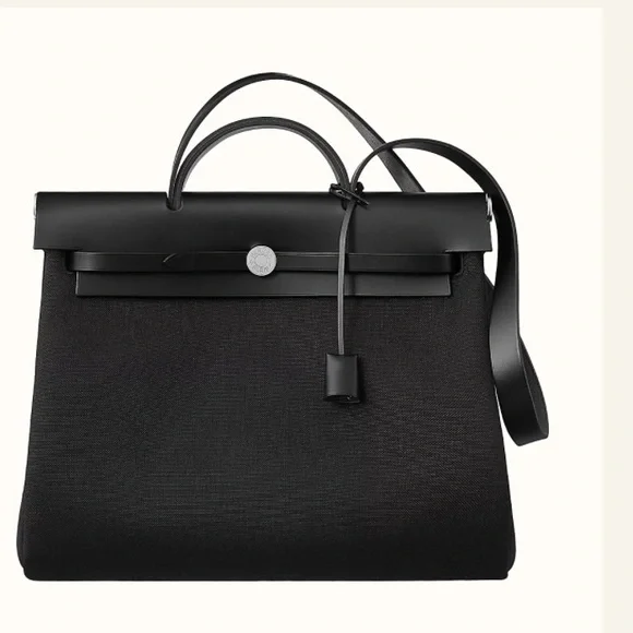 Hermes Bags Hermes Herbag 39 Black Silver Poshmark